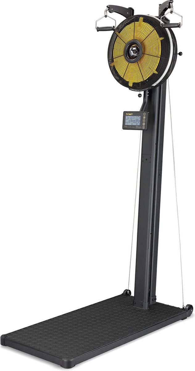 Afbeelding 2 van Evocardio Renegade Air Ski ASKI200 - Skitrainer met platform & transportwieltjes - SkiErg - Ski Apparaat voor CrossFit en Fitness