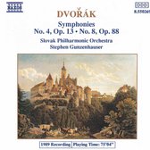 Dvorak: Symphonies no 4 and 8 / Gunzenhauser, Slovak PO