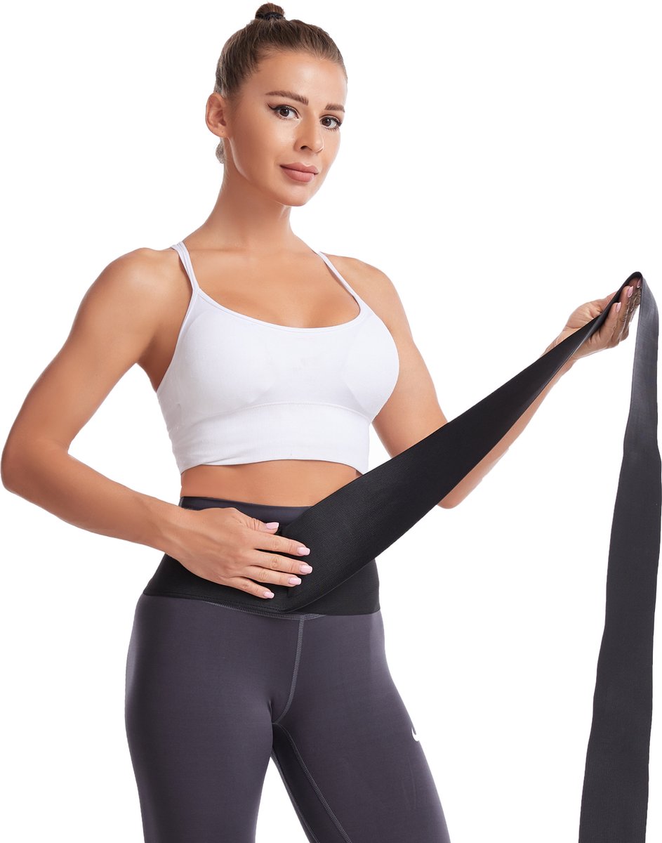 Goedkoopste Postpartum Band - Afslanken - Waist Power Band - 4 Meter - Sauna Band - Taille Wrap - Zwangerschapsband - Postpartum Buikband - One Size - Zweetband - Corrigerend Ondergoed - Dames - Corset - Waisttrainer - Zandloper - Corrigerend Buik