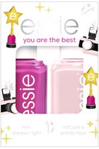 essie - gifts by essie - nagellak giftset you're the best - rood & roze - glanzende nagellak - 2x 13.5 ml