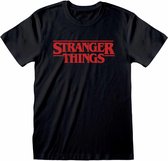 Stranger Things - Logo - Black - T-Shirt - Maat XL