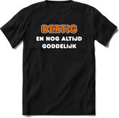 30 Jaar Goddelijk - Feest kado T-Shirt Heren / Dames - Wit / Oranje - Perfect Verjaardag Cadeau Shirt - grappige Spreuken, Zinnen en Teksten. Maat M