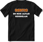 30 Jaar Goddelijk - Feest kado T-Shirt Heren / Dames - Wit / Oranje - Perfect Verjaardag Cadeau Shirt - grappige Spreuken, Zinnen en Teksten. Maat XXL