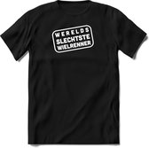 Werelds slechtste wielrenner fiets T-Shirt Heren / Dames - Perfect wielren Cadeau Shirt - grappige Spreuken, Zinnen en Teksten. Maat XL