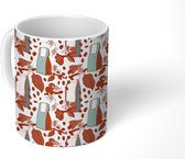 Mok - Koffiemok - Koffie - Verpakking - Patroon - Mokken - 350 ML - Beker - Koffiemokken - Theemok