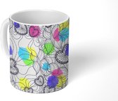 Mok - Koffiemok - Waterverf - Patroon - Pastel - Hart - Mokken - 350 ML - Beker - Koffiemokken - Theemok