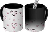 Magische Mok - Foto op Warmte Mokken - Koffiemok - Liefde - Roze - Valentijn cadeautje vrouw - Magic Mok - Beker - 350 ML - Theemok