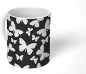 Mok - Koffiemok - Vlinders - Patroon - Design - Mokken - 350 ML - Beker - Koffiemokken - Theemok