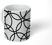 Mok - Koffiemok - Ring - Zwart Wit - Patronen - Mokken - 350 ML - Beker - Koffiemokken - Theemok