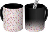 Magische Mok - Foto op Warmte Mokken - Koffiemok - Driehoek - Abstract - Patroon - Magic Mok - Beker - 350 ML - Theemok