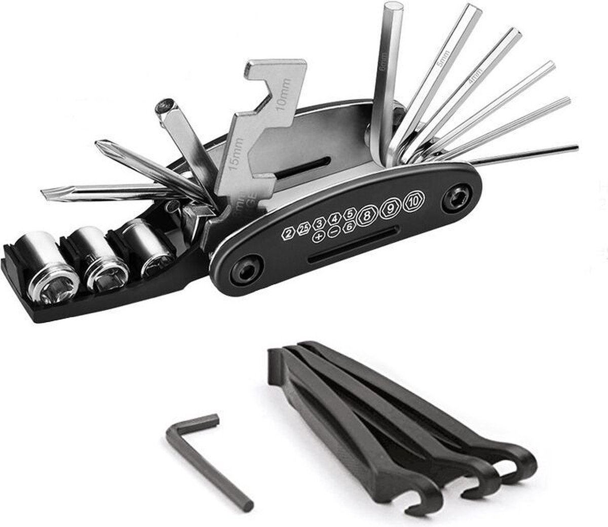 Premium Fietsgereedschap / Reparatieset / Multitool | Fiets Reparatie & Gereedschap - 16-delig