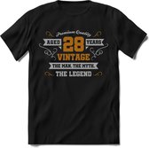28 Jaar Legend - Feest kado T-Shirt Heren / Dames - Zilver / Goud - Perfect Verjaardag Cadeau Shirt - grappige Spreuken, Zinnen en Teksten. Maat S