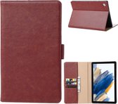 Samsung Tab A8 Hoes Premium Luex Leren Bookcase Wine Rood - Samsung Galaxy A8 hoes Boekmodel - Samsung A8 hoesje - Samsung Tab A8 hoes 2022 10.5