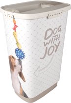 Flamingo voerton june taupe & wit rechthoek - 29cm l x 40cm b x 59.5cm h - 4300ml