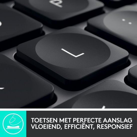 Logitech MX Keys - Draadloos Toetsenbord met verlichting - QWERTY ISO - Grijs