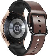 Smartwatch bandje -Geschikt voor Samsung Galaxy Watch 4 horlogebandje - Siliconen gesp - Fungus - Donkerbruin