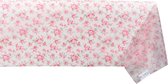 Raved Tafelzeil - Transparant - Bloemen  140 cm x  270 cm - Roze - PVC - Afwasbaar