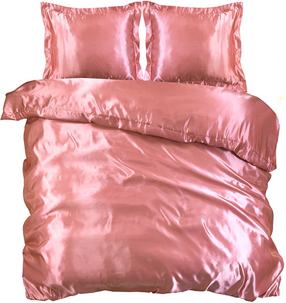 Beauty Silk - Dekbedovertrek Satijn - Flamingo Roze - 240x220/220
