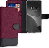 kwmobile telefoonhoesje voor Asus Zenfone 8 - Hoesje met pasjeshouder in donkerrood / zwart - Case met portemonnee