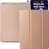 Tablet Hoes + Standaardfunctie - Geschikt voor iPad Air 2022 Hoes - 4e, 5e Generatie -10.9 inch (2020-2022) - Goud