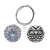 2 in 1 ketting-Owl-Wissel ketting-2 hangers-45 cm-Charme Bijoux