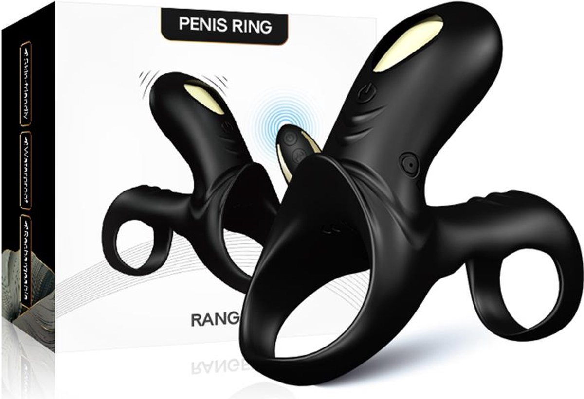Goedkoopste Bossoftoys - 52-00036-1 - Ranger zwart - Vibrerende Cockring - Zwart - 9 vibratiestanden
