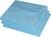 25x serviettes bleu clair 33 x 33 cm - Serviettes papier jetables - décorations / décorations bleu clair