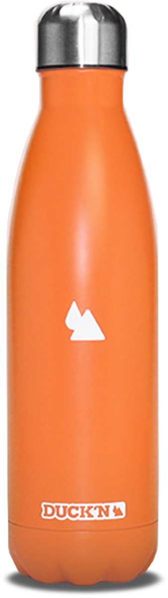 RVS thermosfles - oranje - 500 ml - waterfles - drinkfles - sport
