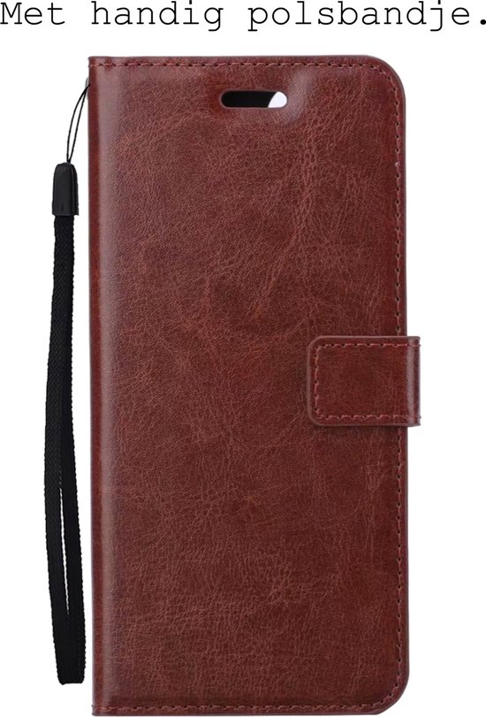 Samsung Galaxy A33 Case Bookcase 2x Screen Protector - Samsung Galaxy A33 Case Cover Cover - Samsung Galaxy A33 Screen Protector 2x - Marron