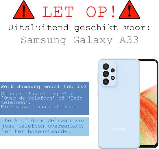 Samsung Galaxy A33 Case Bookcase 2x Screen Protector - Samsung Galaxy A33 Case Cover Cover - Samsung Galaxy A33 Screen Protector 2x - Marron