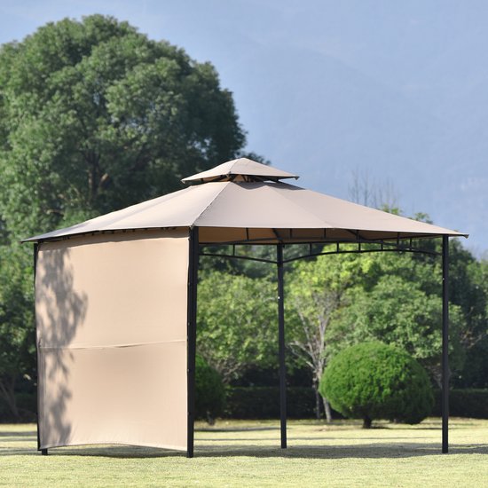 Tonnelle d'extérieur pour terrasses avec cadre en acier stable - Tonnelle  de terrasse... | bol.com