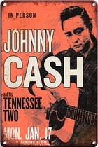 Signs-USA - Concert Sign - metaal - Johnny Cash - Tennessee-Two - 30 x 40 cm