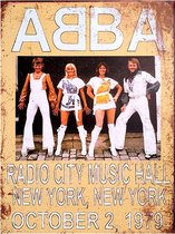 Signs-USA - Concert Sign - metaal - Abba in New York - 30 x 40 cm