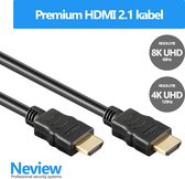 Neview - Câble Premium HDMI 2.1 de 2 mètres - Vidéo 4K & 8K - Plaqué or