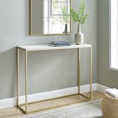 Nancy's Chinhuitz Console Tafel - Tafels - Bijzettafels - MDF, Laminaat, Metaal - 81,28 cm x 106,68 cm x 30,48 cm