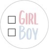 Girl Boy, Roze, Blauw, Wit, Zwart