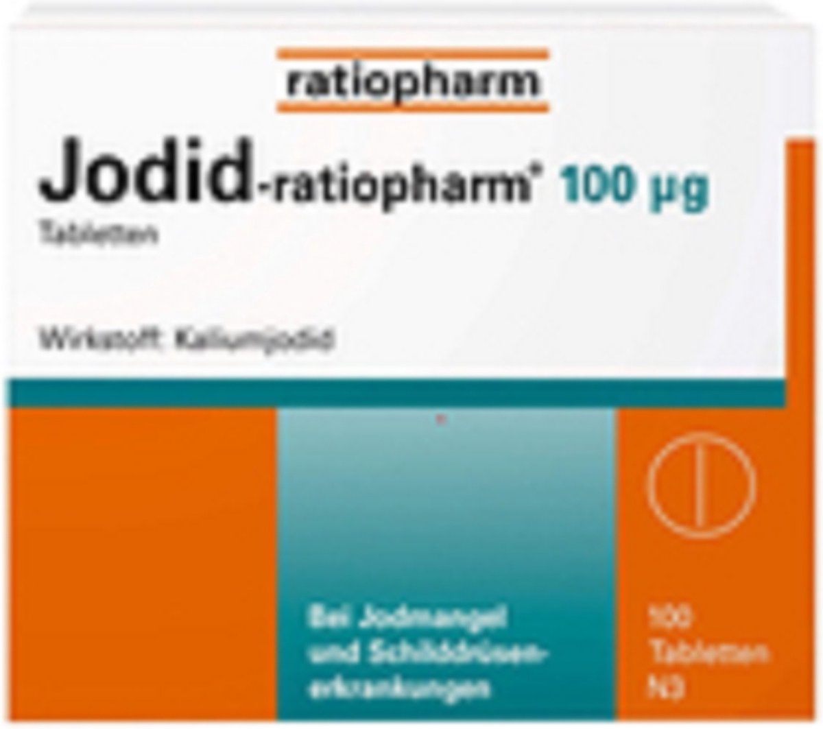 Jodid-ratiopharm 100 μg tabletten, 100 stuks | jodium tabletten | jodium - Ratiopharm
