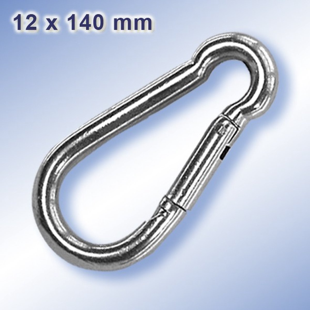 (1 STUKS) 12x140MM KARABIJNHAAK RVS-A4 (AISI 316) DIN 5299
