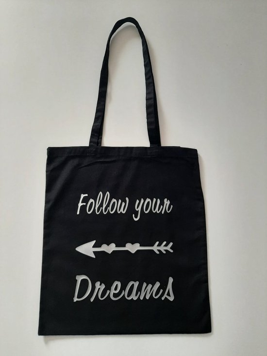 Follow your dreams - Bedrukte tas - Katoenen tas - Shopper - Bedrukte tassen - Shopping bag - Kado