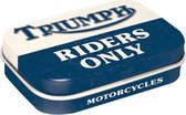 Pepermunt Blik Triumph - Riders Only 4 x 6 x 1,6 cm