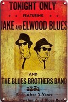 Signs-USA - Movie - Film Sign - metaal - The Blues Brothers - Jake and Elwood - 30 x 40 cm