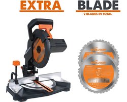 EVOLUTION - COMBOPACK R210CMS INCL. 1 ZAAGBLAD + 1 ZAAGBLAD MULTIFUNCTIONEEL EXTRA - DIA 210 MM - 1200W - 7KG