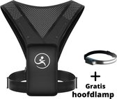 PerformadeGear™ Hardloopvest met waterdichte telefoonhouder en reflectie - sport vest - running - jogging - fitness - sporten - zwart - training