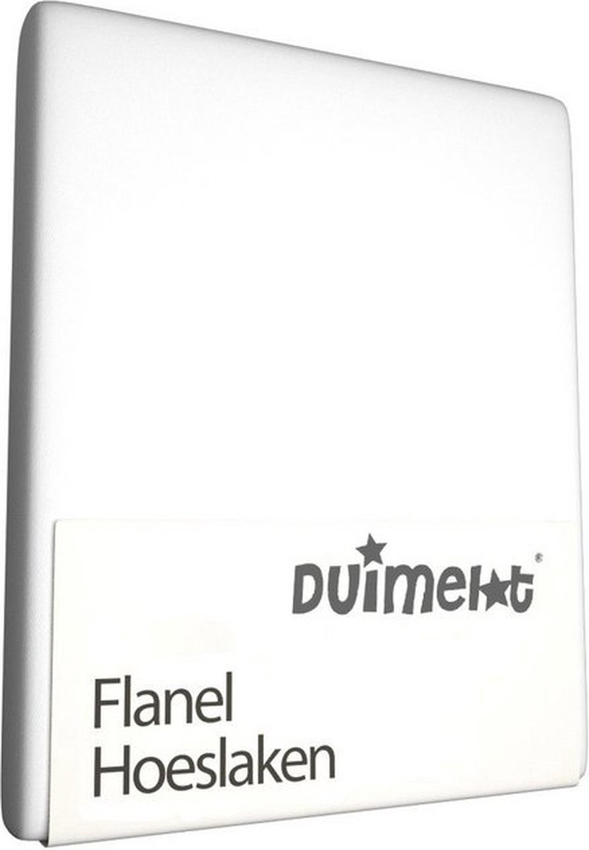 Duimelot 100% Luxe Kinder Flanel Hoeslaken - Junior (70x140 cm) - Wit