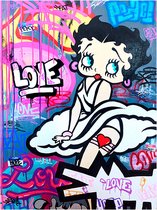 Signs-USA - Sign - metaal - Betty-Boop-Graffiti - 30 x 40 cm