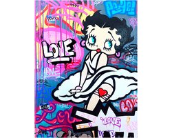 Signs-USA - Sign - metaal - Betty-Boop-Graffiti - 30 x 40 cm