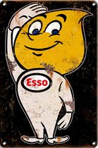 Signs-USA - Retro wandbord - metaal - Esso Drop Boy - 30 x 40 cm