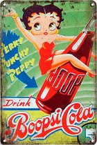Signs-USA - Promotie Sign - metaal - Betty Boop Cola - 30 x 40 cm