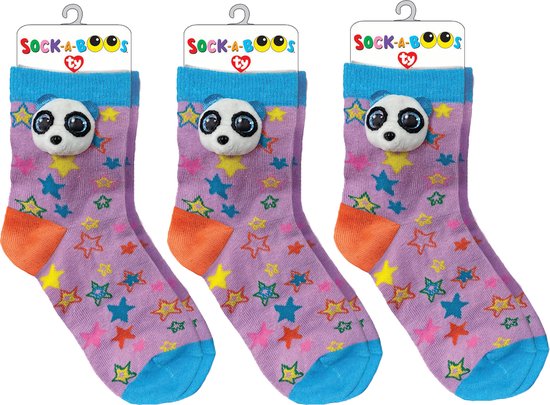 Sorprese The Kids - Kindersokken - 3 paar - 4-10 jaar oud - One size fits all - Panda - Cadeau - sokken