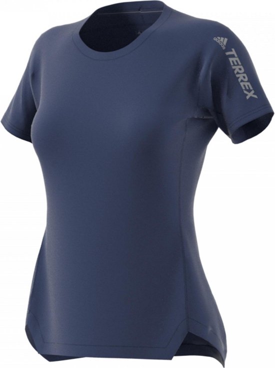 adidas Performance W Agr Alla Tee T-Shirt Femme Bleu S.
